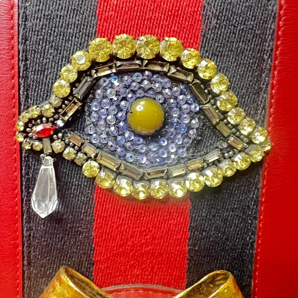 Gucci Red Embellished Shoulder‎ Bag